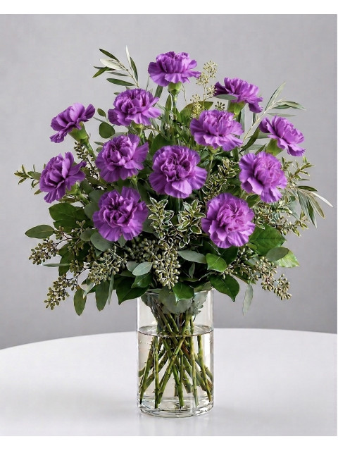 Royal Purple Carnations 