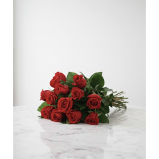 Wrapped Dozen -Red Roses