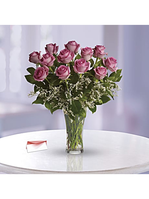 Dozen Pink Roses 