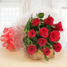 Wrapped Dozen -Red Roses